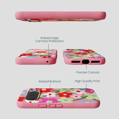 Bubblegum Pink Poppy Flora Google Pixel 10/10 Pro Case