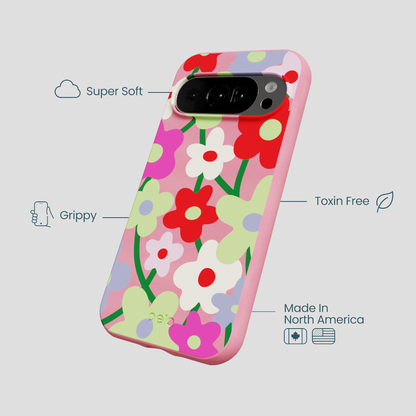 Bubblegum Pink Poppy Flora Google Pixel 10/10 Pro Case
