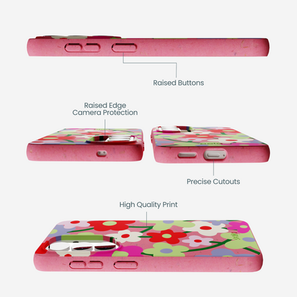 Bubblegum Pink Poppy Flora Samsung Galaxy S26 Case