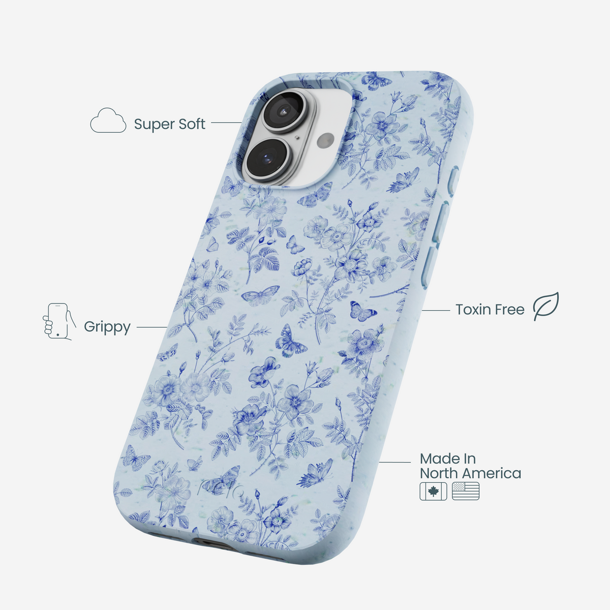 Powder Blue Porcelain iPhone 17 Case