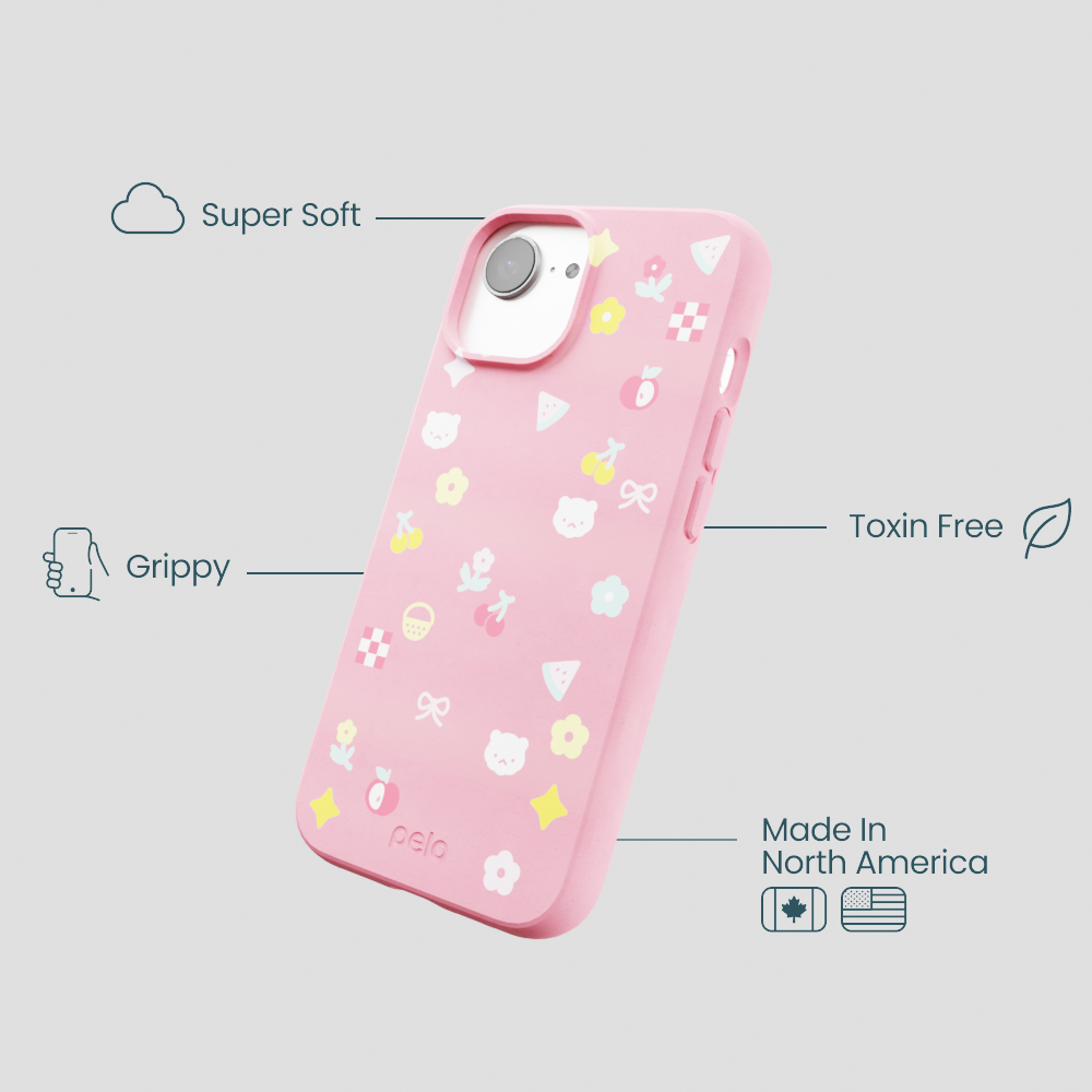 Bubblegum Pink Pretty Picnic iPhone 16e/17e Case