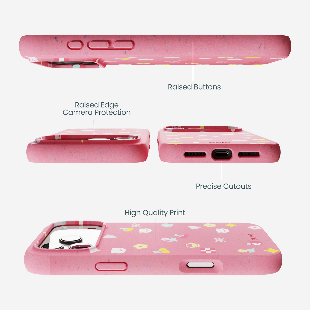 Bubblegum Pink Pretty Picnic iPhone 17 Pro Max Case