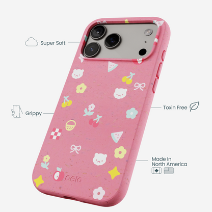 Bubblegum Pink Pretty Picnic iPhone 17 Pro Max Case