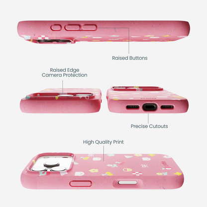 Bubblegum Pink Pretty Picnic iPhone 17 Pro Case