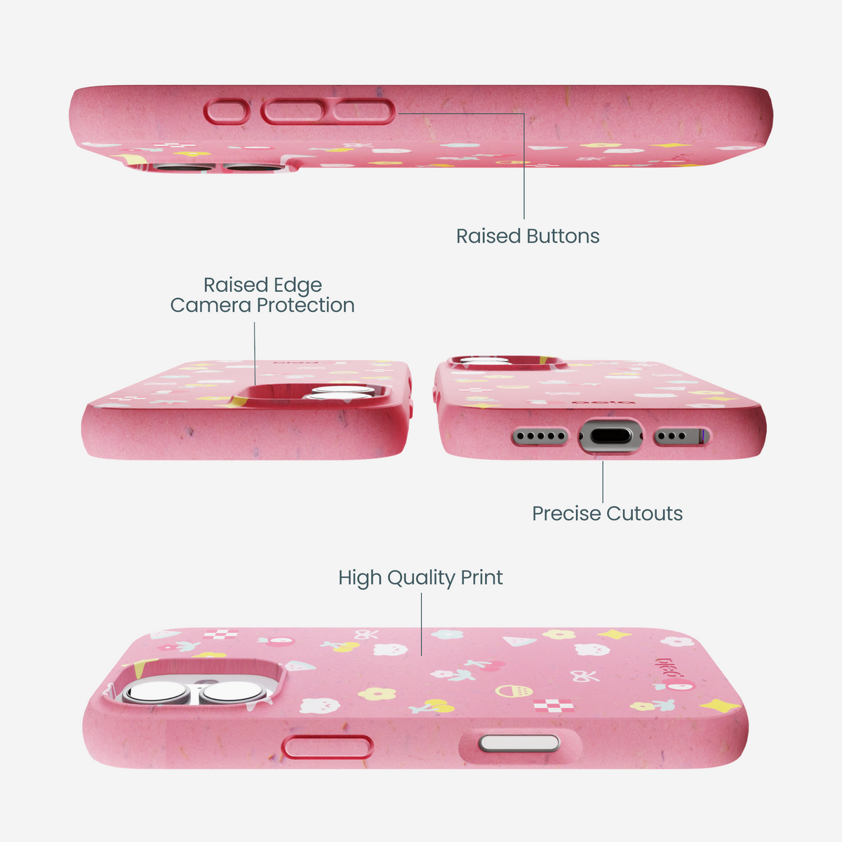 Bubblegum Pink Pretty Picnic iPhone 17 Case