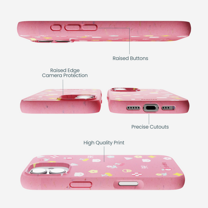 Bubblegum Pink Pretty Picnic iPhone 17 Case