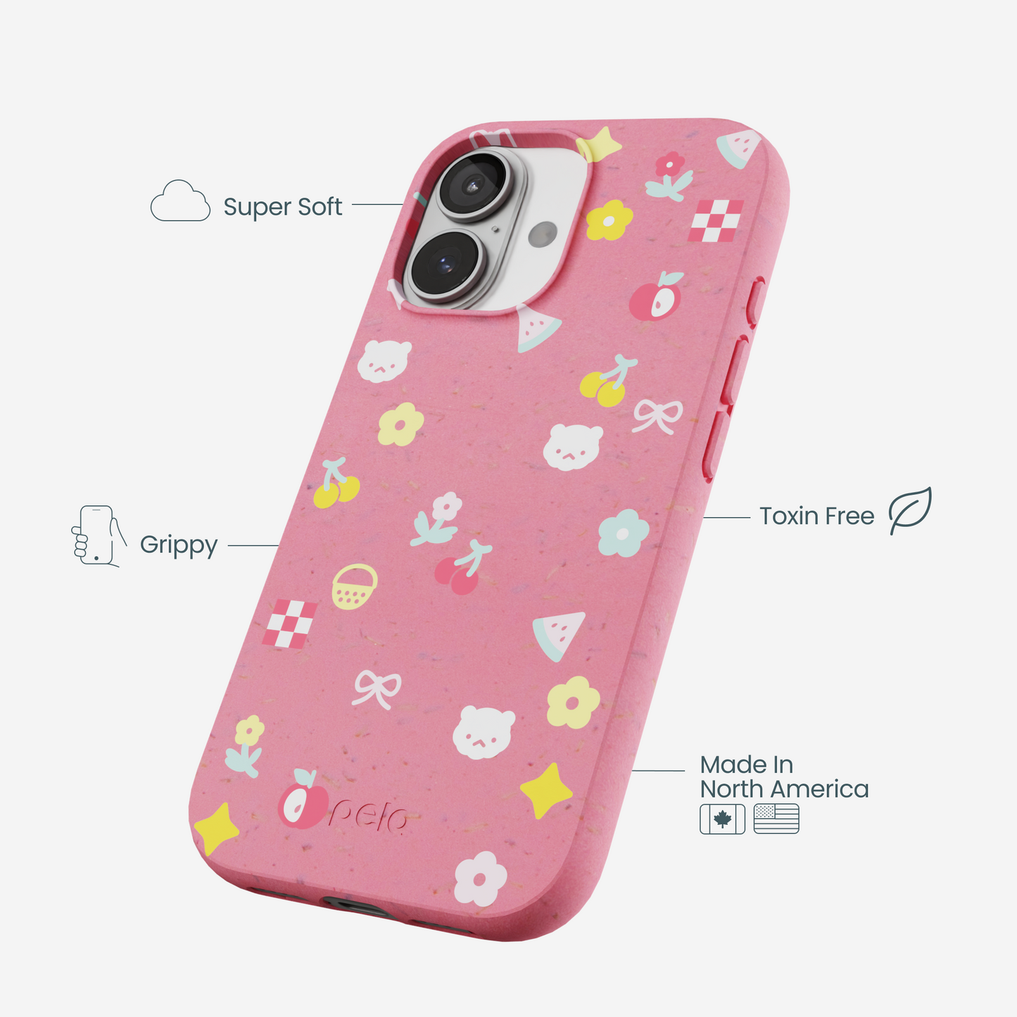 Bubblegum Pink Pretty Picnic iPhone 17 Case