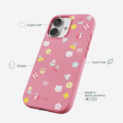 Bubblegum Pink Pretty Picnic iPhone 17 Case