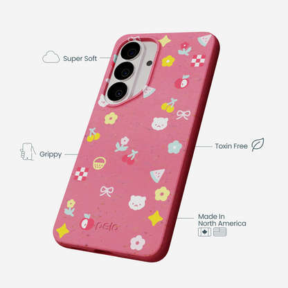 Bubblegum Pink Pretty Picnic Samsung Galaxy S26 Case