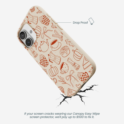 Seashell Pumpkin Spice iPhone 17 Case