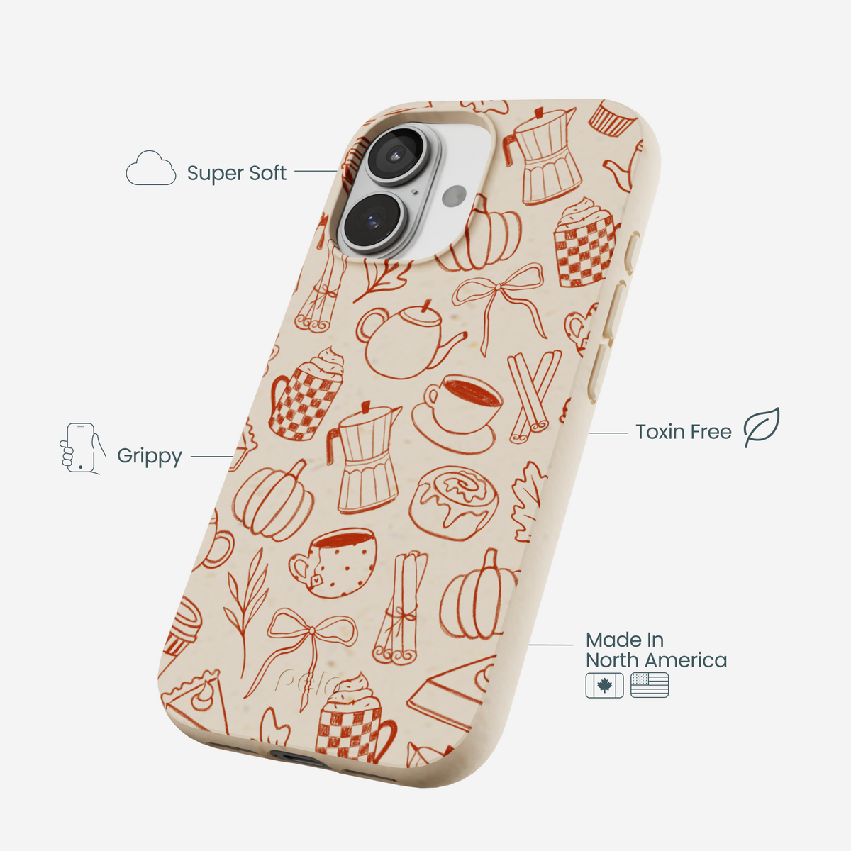 Seashell Pumpkin Spice iPhone 17 Case