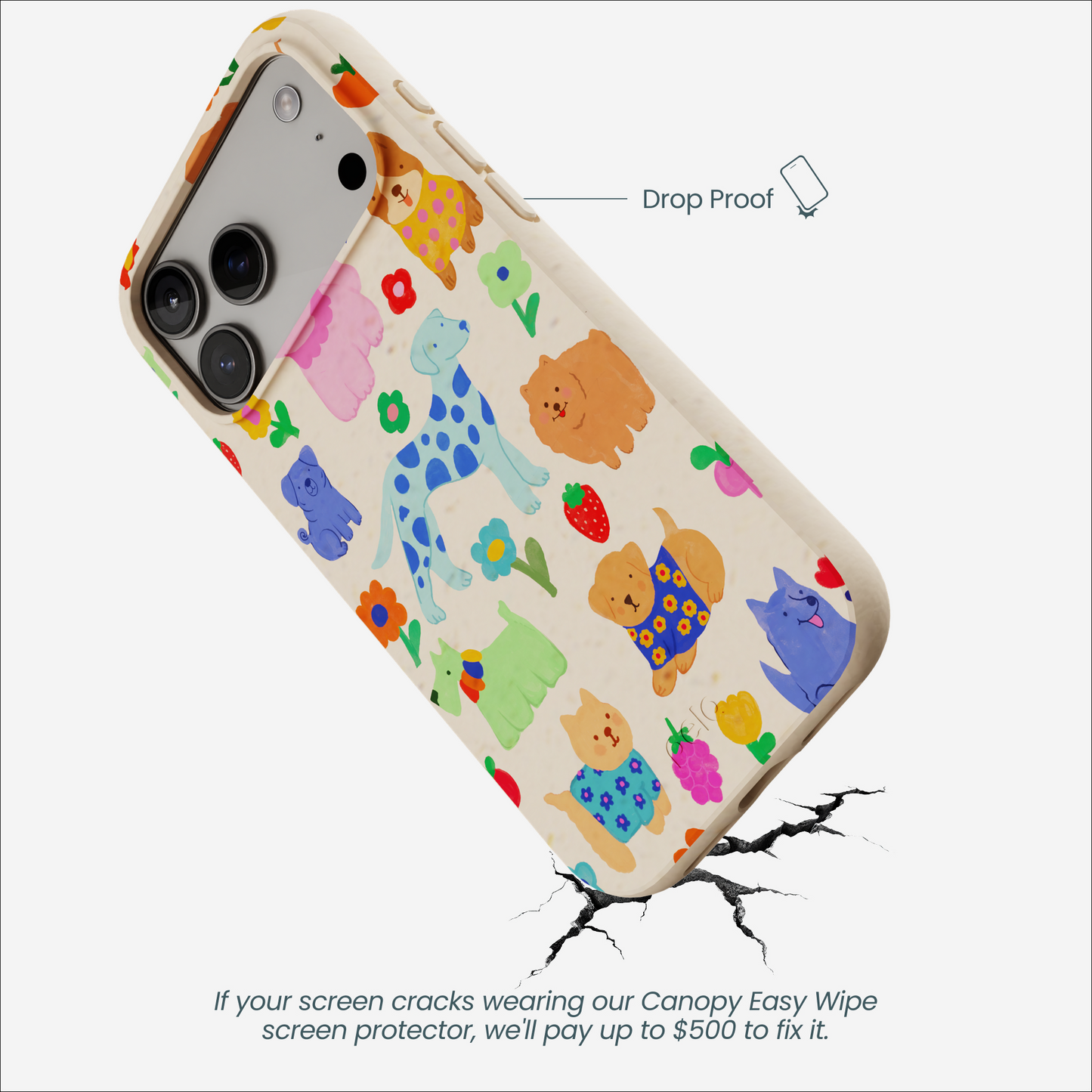 Seashell Pup Bloom iPhone 17 Pro Max Case