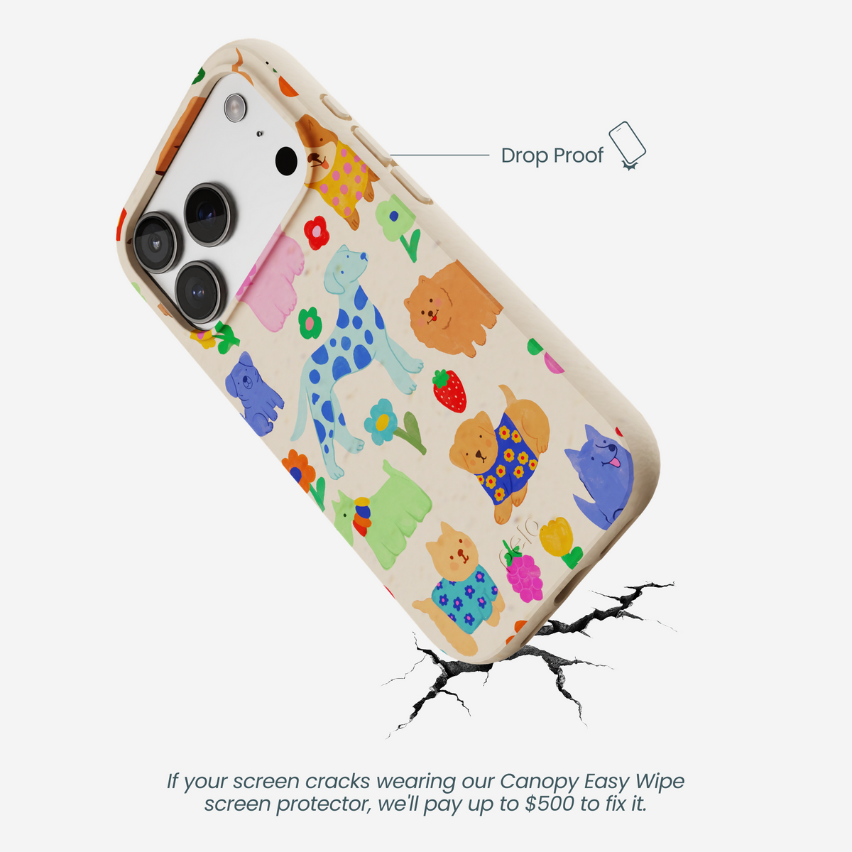 Seashell Pup Bloom iPhone 17 Pro Case