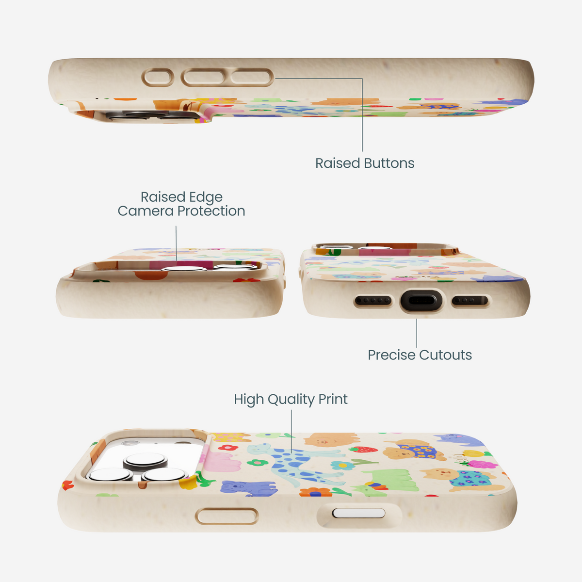 Seashell Pup Bloom iPhone 17 Pro Case