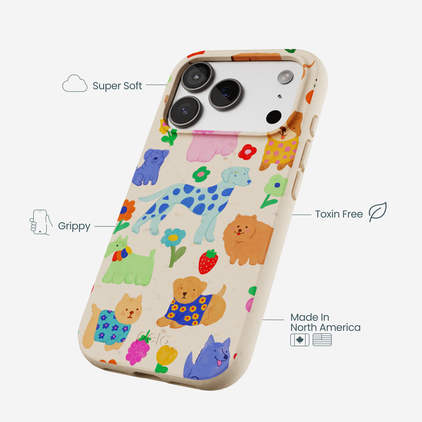 Seashell Pup Bloom iPhone 17 Pro Case