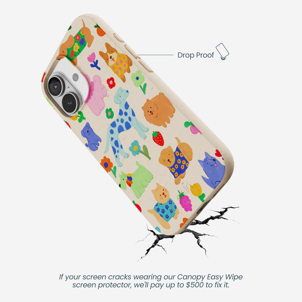 Seashell Pup Bloom iPhone 17 Case