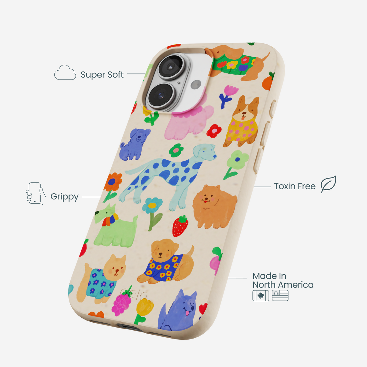 Seashell Pup Bloom iPhone 17 Case
