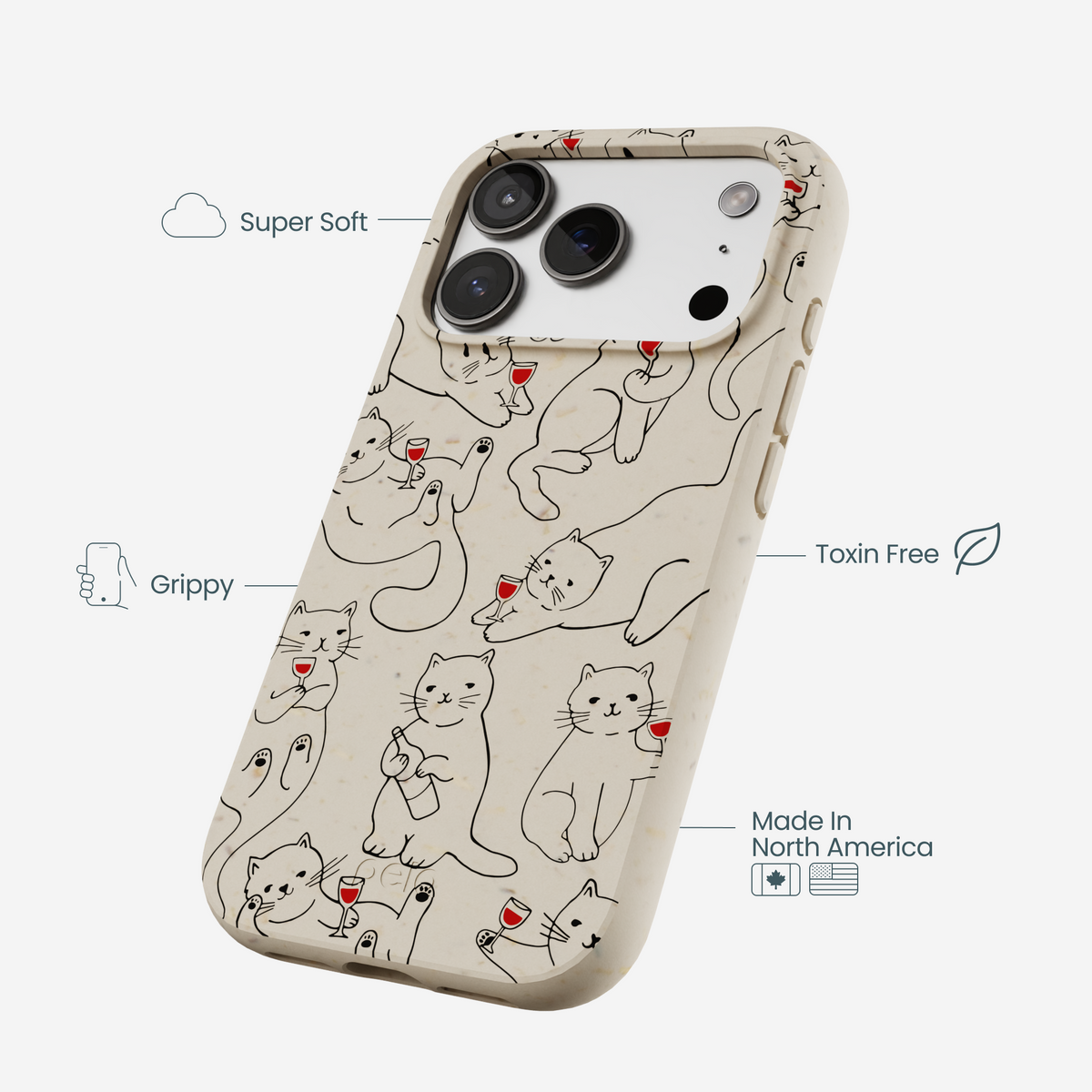 London Fog Purr and Pour iPhone 17 Pro Case