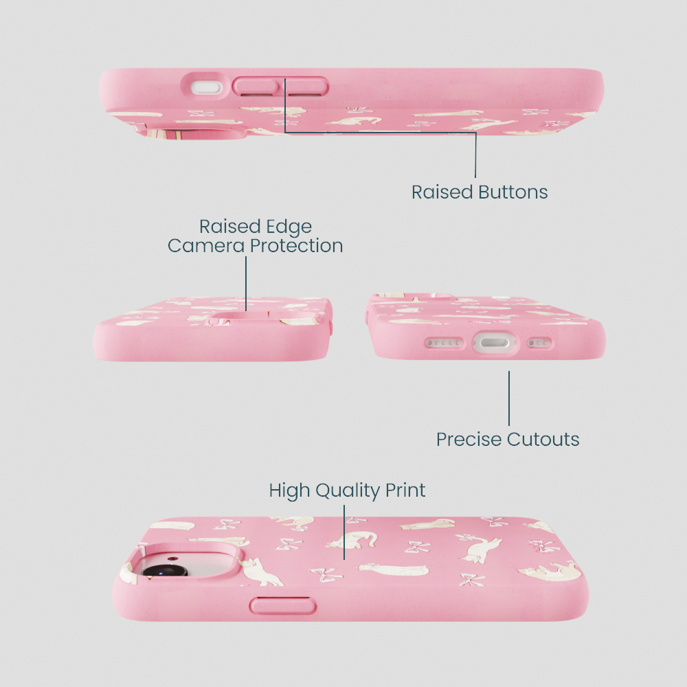 Bubblegum Pink Purrfection iPhone 16e/17e Case