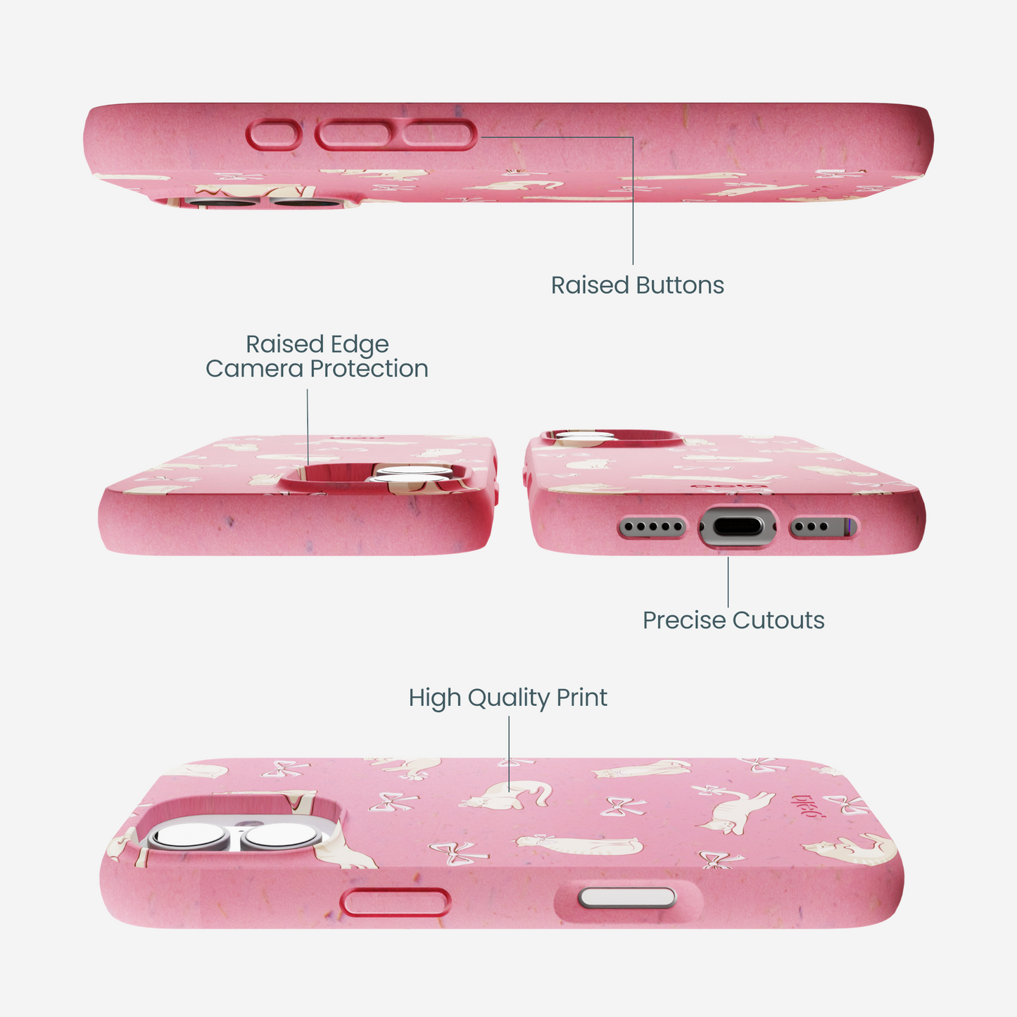 Bubblegum Pink Purrfection iPhone 17 Case