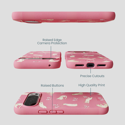 Bubblegum Pink Purrfection Google Pixel 10 Pro XL Case