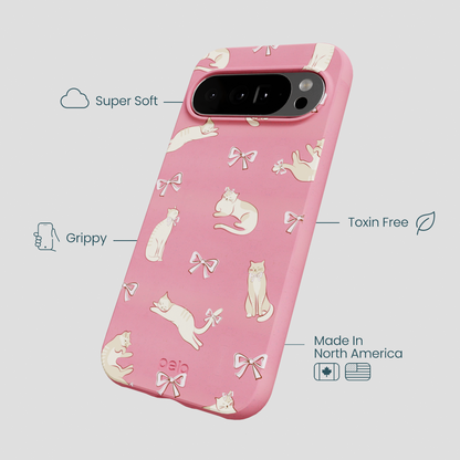 Bubblegum Pink Purrfection Google Pixel 10 Pro XL Case