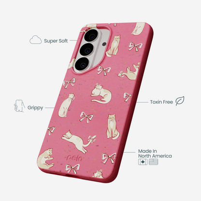 Bubblegum Pink Purrfection Samsung Galaxy S26 Case