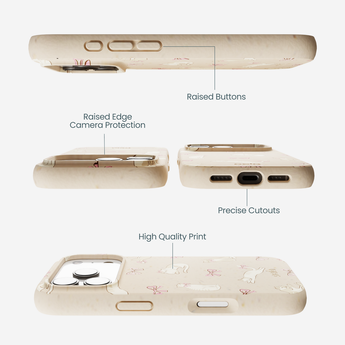 Seashell Purrfect iPhone 17 Pro Case