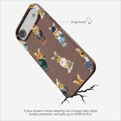 Chocolate Brown Rabbit Friends iPhone Air Case