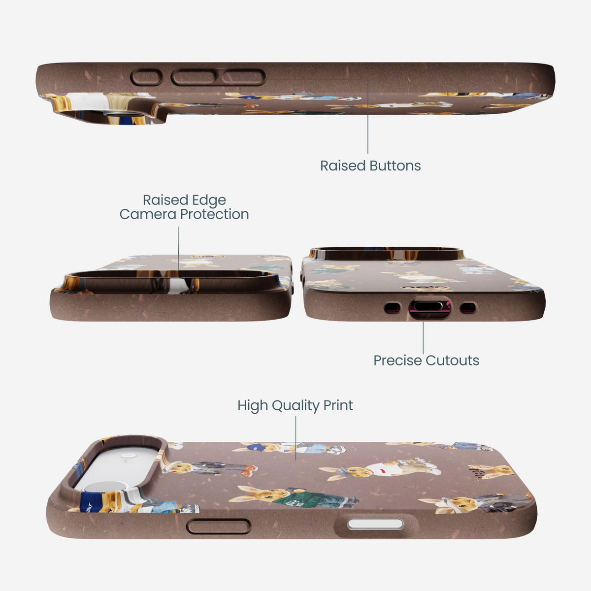 Chocolate Brown Rabbit Friends iPhone Air Case