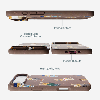 Chocolate Brown Rabbit Friends iPhone Air Case