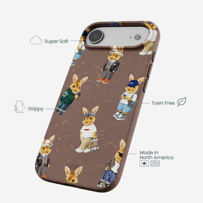 Chocolate Brown Rabbit Friends iPhone Air Case