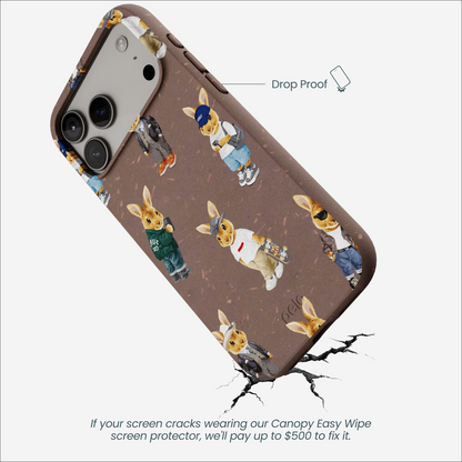 Chocolate Brown Rabbit Friends iPhone 17 Pro Max Case