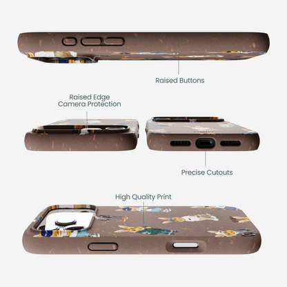 Chocolate Brown Rabbit Friends iPhone 17 Pro Max Case