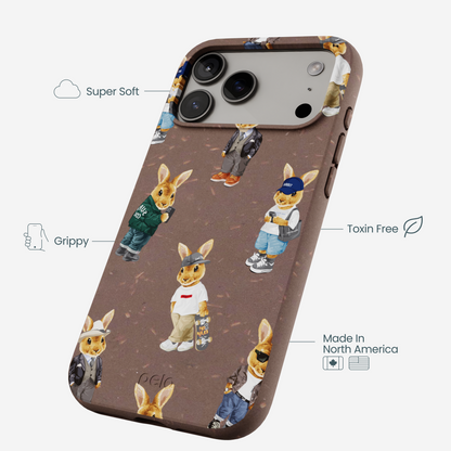 Chocolate Brown Rabbit Friends iPhone 17 Pro Max Case