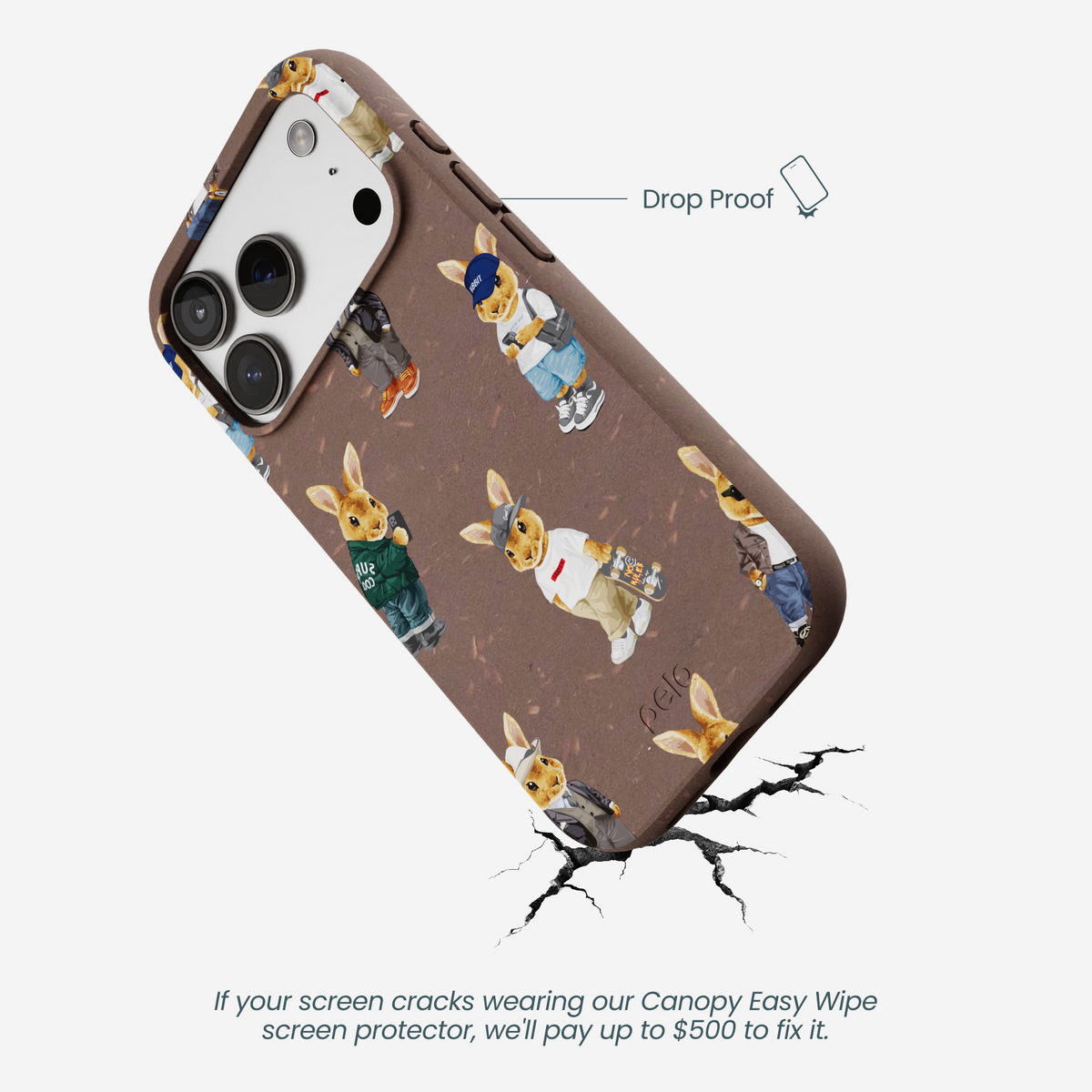 Chocolate Brown Rabbit Friends iPhone 17 Pro Case