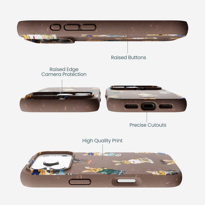 Chocolate Brown Rabbit Friends iPhone 17 Pro Case