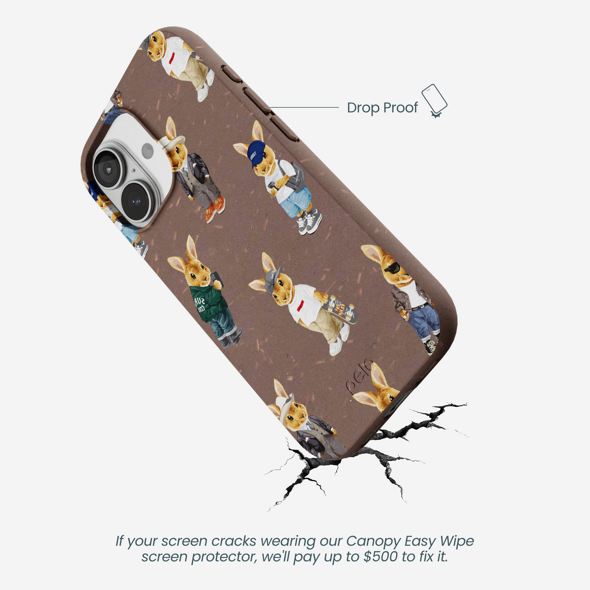 Chocolate Brown Rabbit Friends iPhone 17 Case