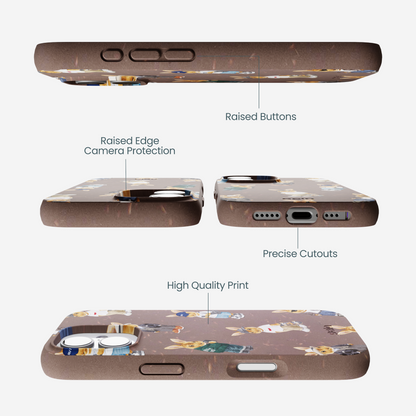 Chocolate Brown Rabbit Friends iPhone 17 Case