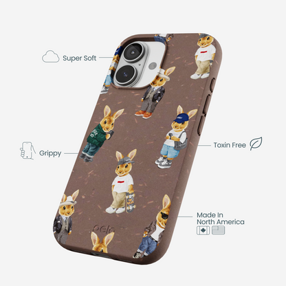 Chocolate Brown Rabbit Friends iPhone 17 Case