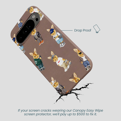 Chocolate Brown Rabbit Friends Google Pixel 10 Pro XL Case