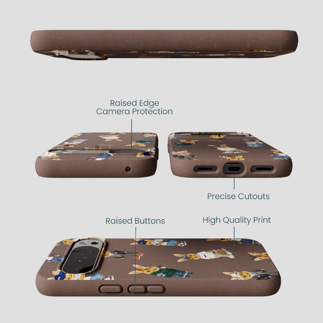 Chocolate Brown Rabbit Friends Google Pixel 10 Pro XL Case