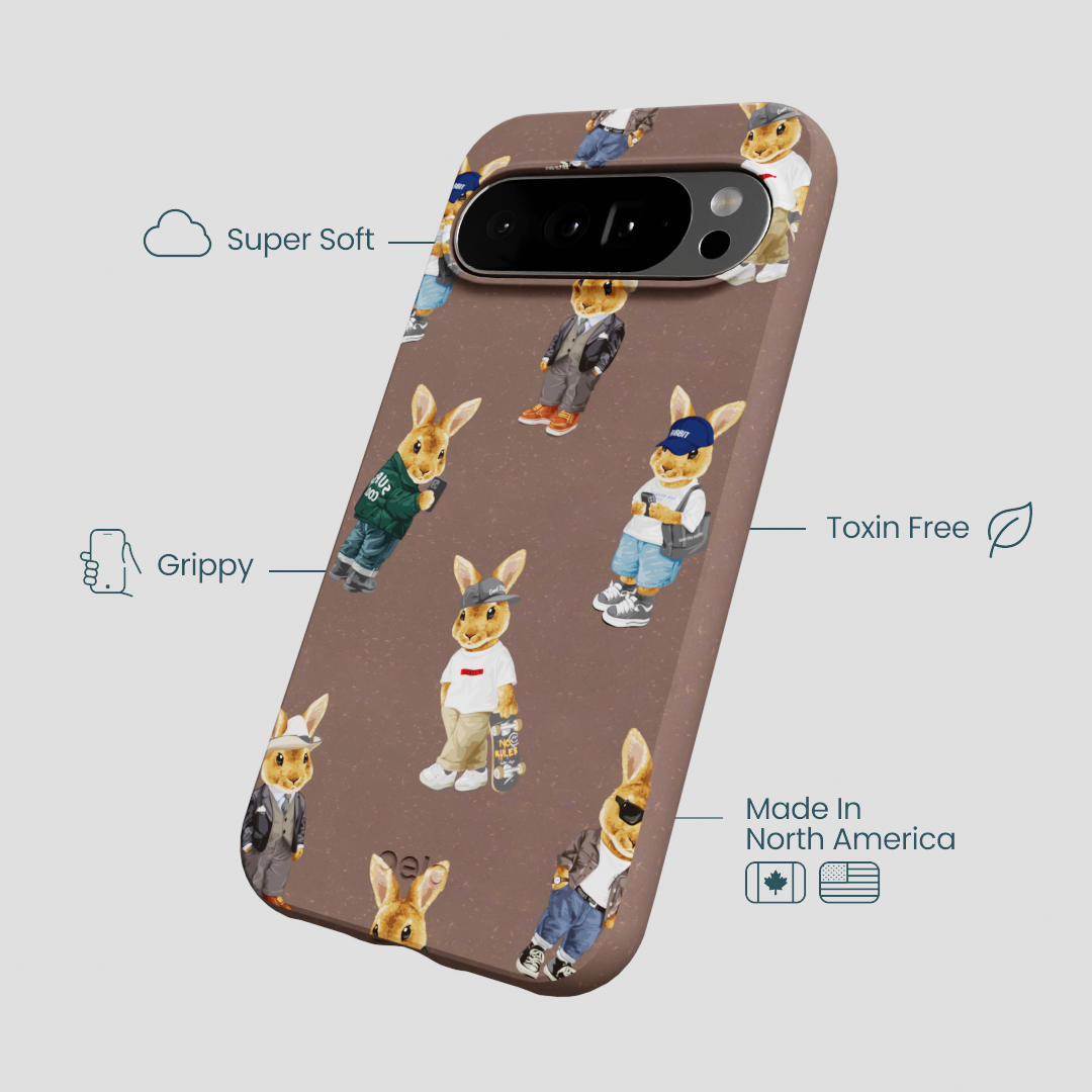 Chocolate Brown Rabbit Friends Google Pixel 10 Pro XL Case