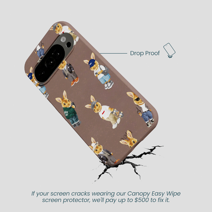 Chocolate Brown Rabbit Friends Google Pixel 10/10 Pro Case