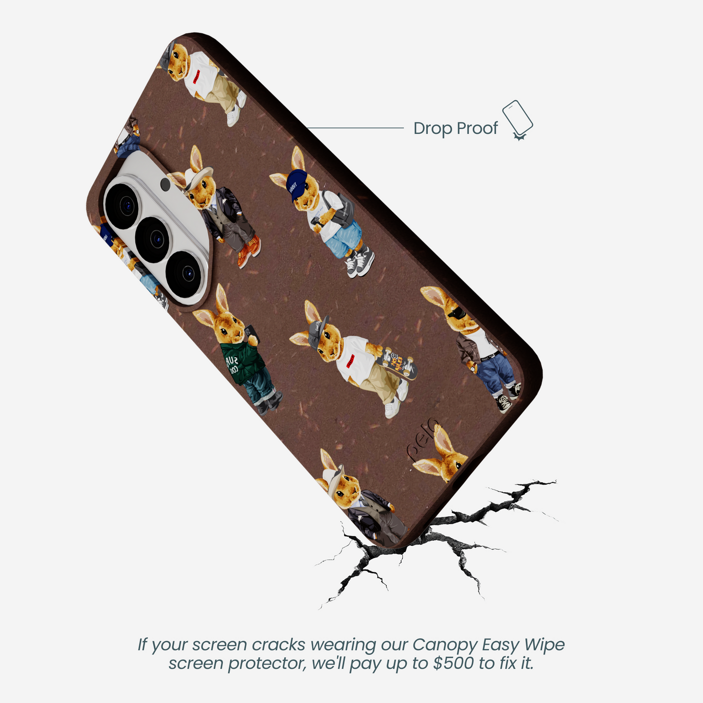 Chocolate Brown Rabbit Friends Samsung Galaxy S26 Case