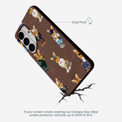 Chocolate Brown Rabbit Friends Samsung Galaxy S26 Case