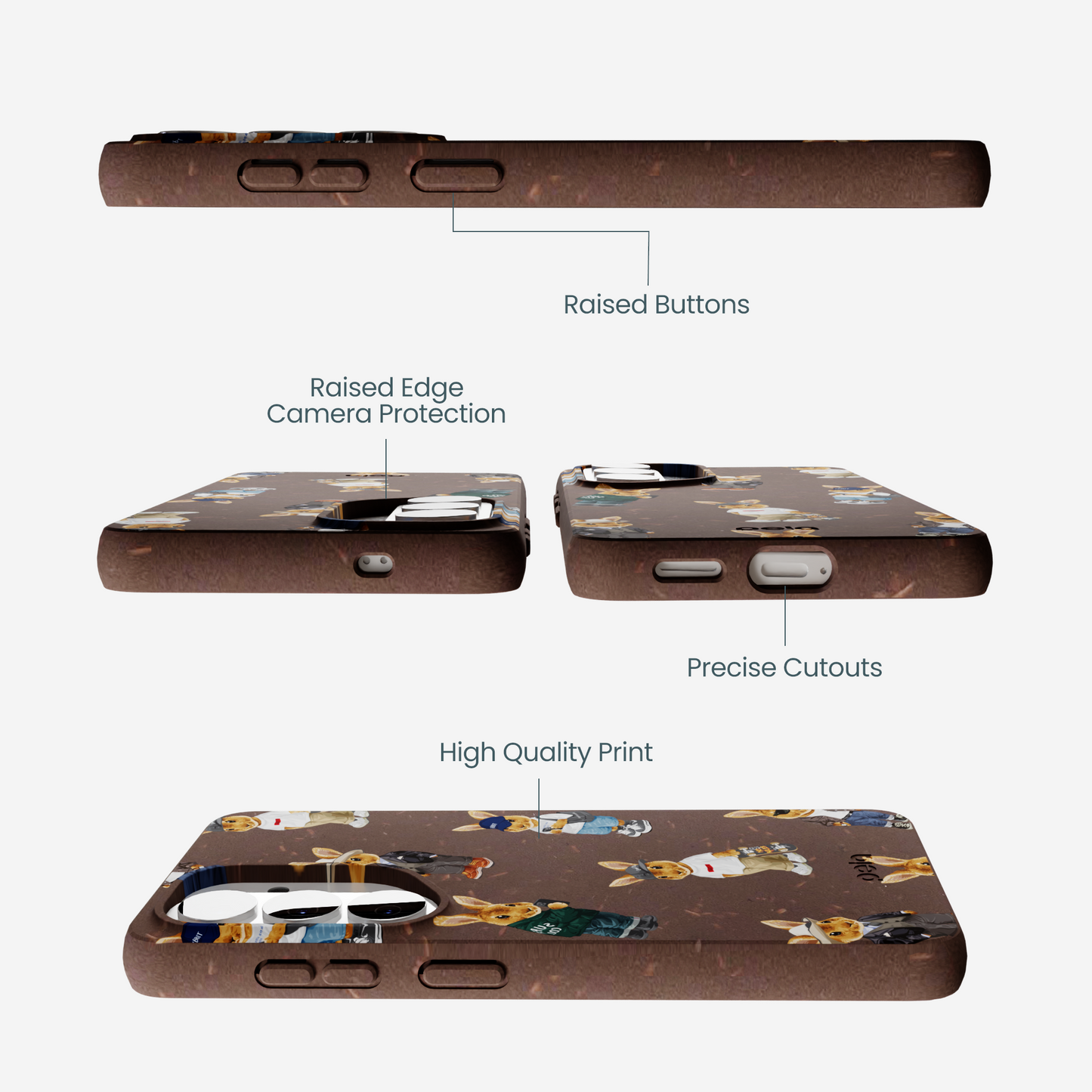 Chocolate Brown Rabbit Friends Samsung Galaxy S26 Case
