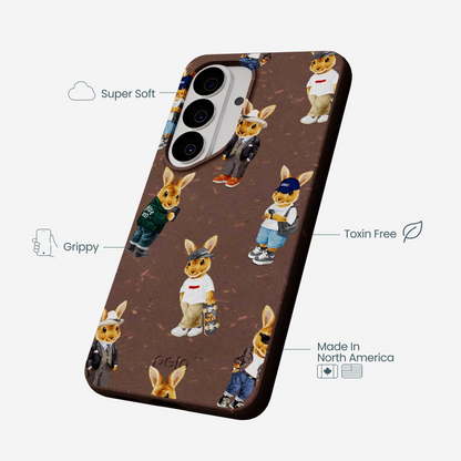 Chocolate Brown Rabbit Friends Samsung Galaxy S26 Case