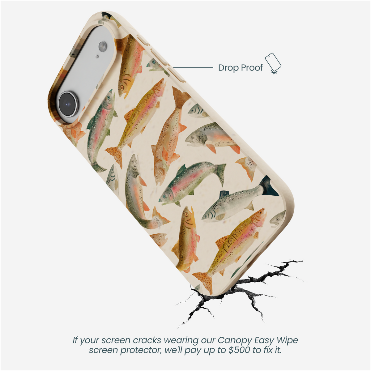 Seashell Rainbow Trout iPhone Air Case