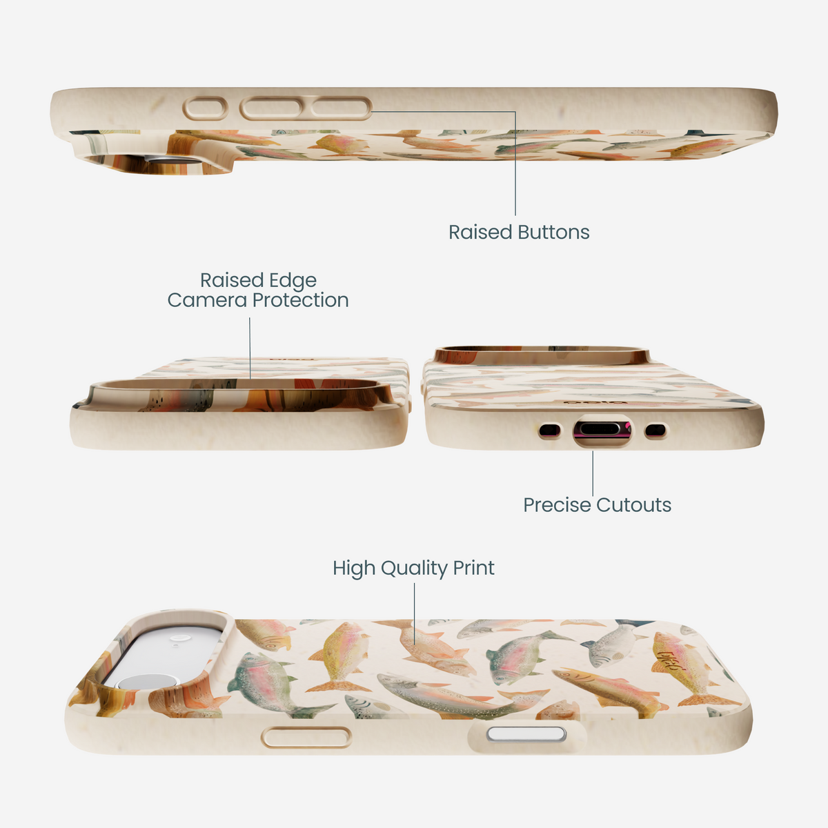 Seashell Rainbow Trout iPhone Air Case